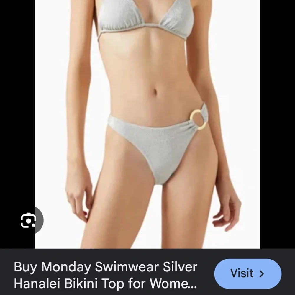 Monday Swimwear Honolulu Underwire Bikini Top in Silver